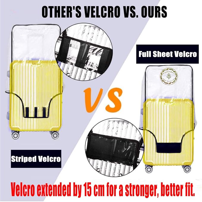 28 Inch Clear PVC Luggage Cover, 0.2mm Thick Lightweight Waterproof, - Image 6