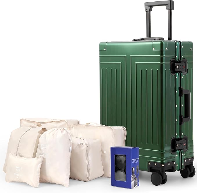 All Aluminum Carry On Luggage，Cut from Whole Aluminum Sheet，22x14x9 Airline by KANGSHILU