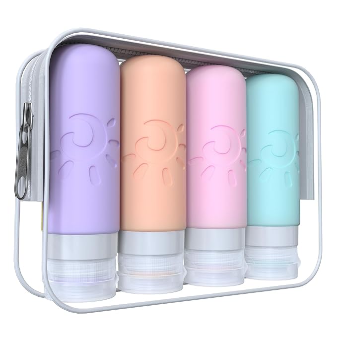 Travel Bottles for Toiletries, TSA Approved Travel Containers 3oz Leak Proof by ZAFIT