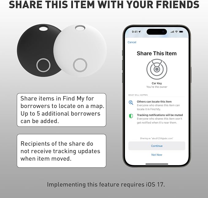 Air Tracker Tags-4 Pack, Smart Bluetooth Tracker, Compatible - Image 6