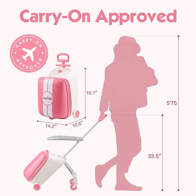 Kids Ride-on Luggage with Spinner Wheels Suitcase, Kid's Ride-On Suitcase Help - Image 6