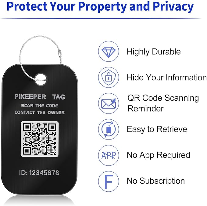 Smart Luggage Tags with QR Code Location Display - Image 2