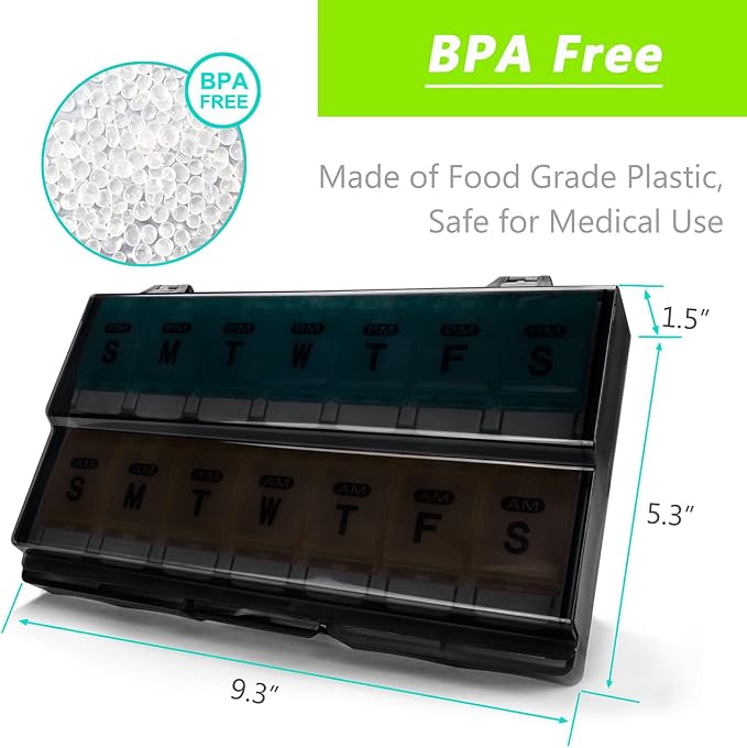 Extra Large Weekly Pill Organizer 2 Times a Day - Image 6