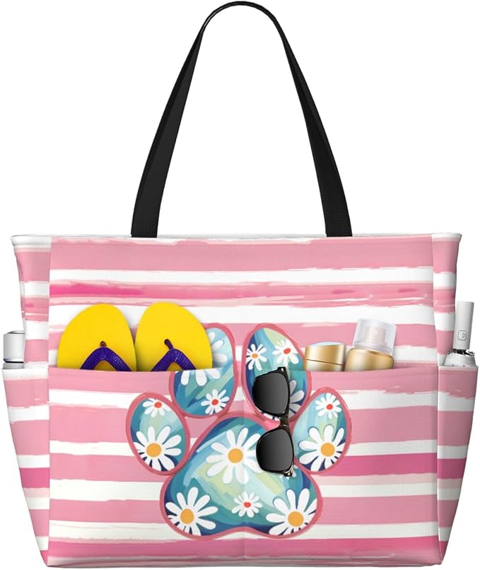 Beach Bag for Women Beach Tote Bag Waterproof Sandproof Large Bags by NLZI
