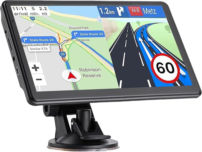 GPS Navigator for Car Truck RV, Latest 2025 Map, 7 inch Touch Screen Real Voice by UNSXHIT
