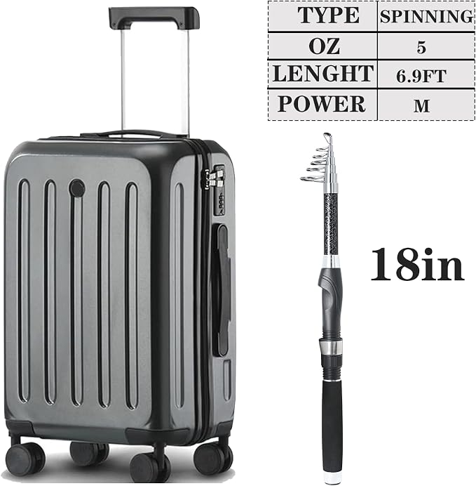 Fishing Rod, Telescopic Fishing Rod and Reel Combo, Collapsible Travel Fishing - Image 2