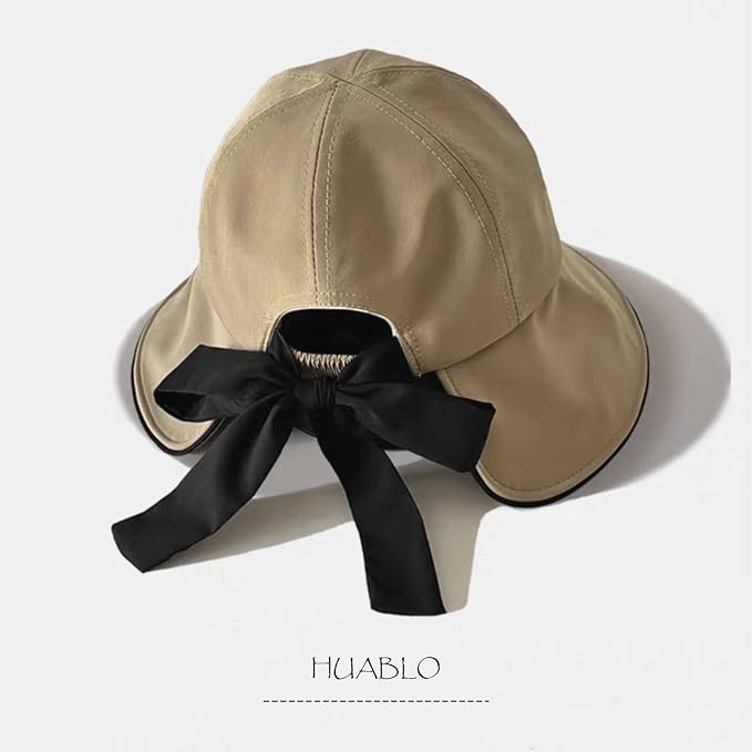 Wide Brim Hats for Woman Foldable Hats Sun Hats for Women uv Protection Bowknot - Image 7