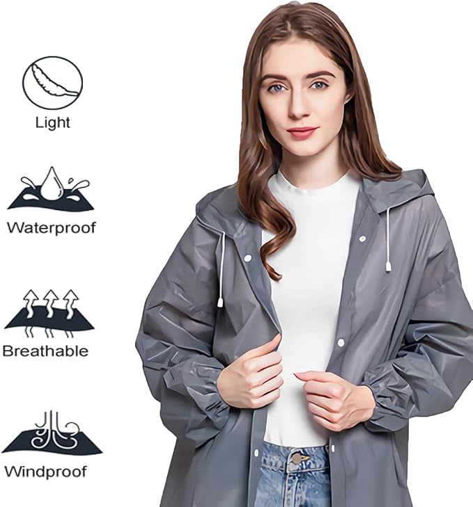 Rain Coats - Reusable EVA Rain Ponchos - Image 6