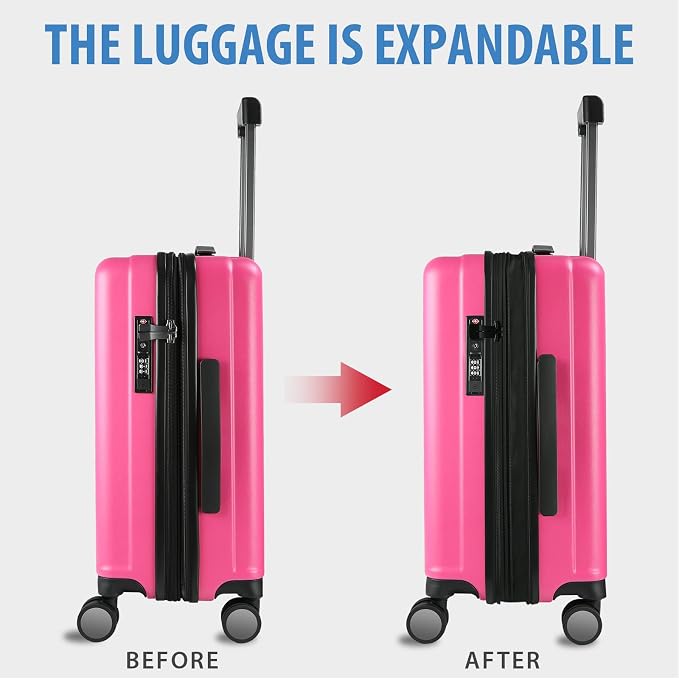 KROSER Hardside Expandable Carry On Luggage - Image 5