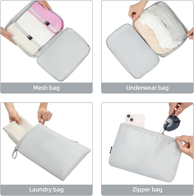 BAGAIL 6 Set/8 Set/10 Set Packing Cubes Various Sizes Packing Organizer - Image 5