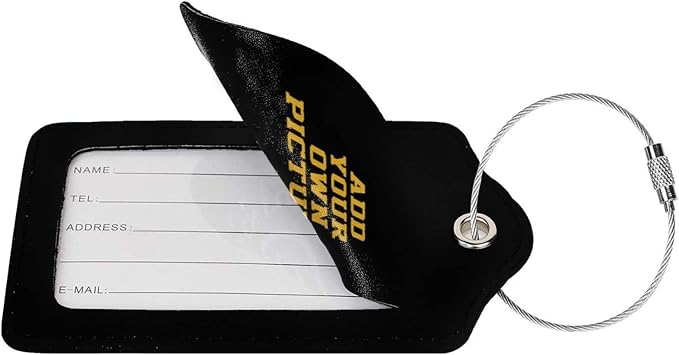 2PC Custom Luggage Tags Personalized Leather Luggage Tag - Image 2
