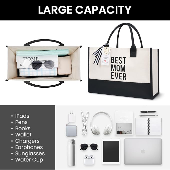 BAGAIL Initial Tote Bag, Personalized Birthday Gifts - Image 7