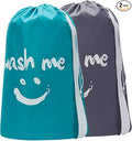 HOMEST 2 Pack XL Wash Me Travel Laundry Bag, Machine Washable Dirty Clothes by HOMEST