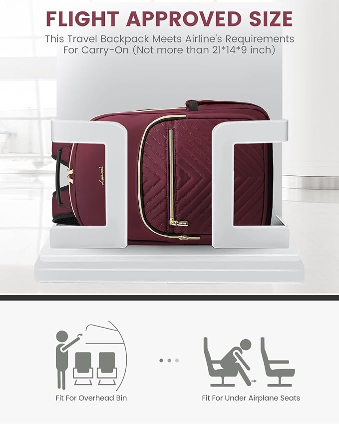 LOVEVOOK Laptop Backpack for Women, Large Travel Computer Work Bag, Business - Image 8