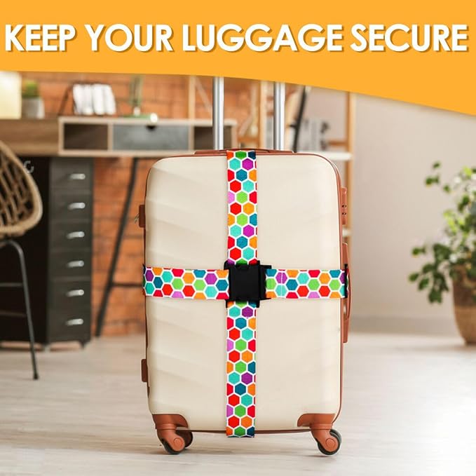 Adjustable Travel Luggage Strap Suitcase Belt Travel Bag Accessories 1.96 in W - Image 7