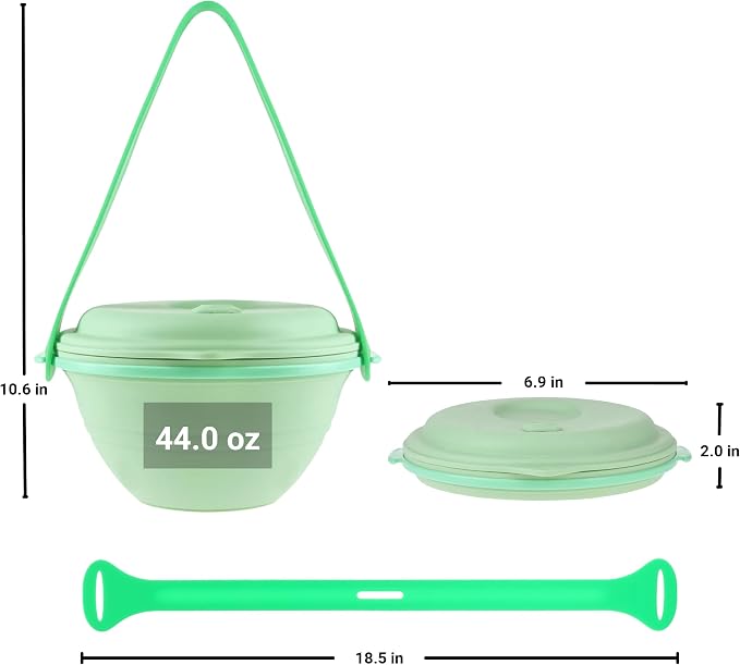 kūpaa Bowl & Carrier Duet – Microwave Safe Silicone Lunch Box - Image 5