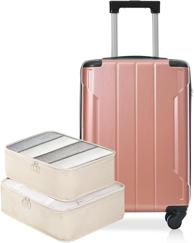 Merax Carry on Luggage Set, 20 Inch Hardshell ABS Suitcase by Merax