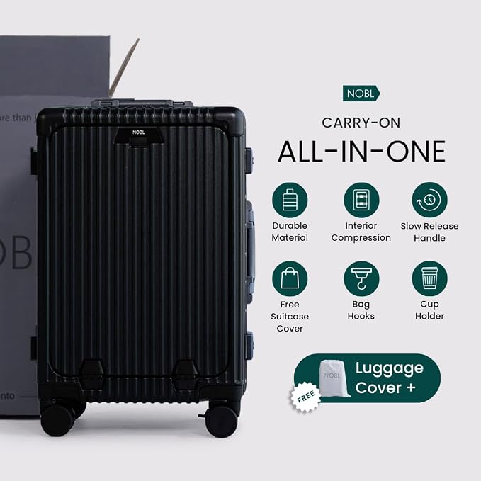 Nobl Travel Carry On Luggage, Noble Zipperless Aluminum Frame PC Hard Shell - Image 8