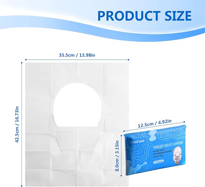 TenFans Flushable Water-Soluble Toilet Seat Covers - Image 5