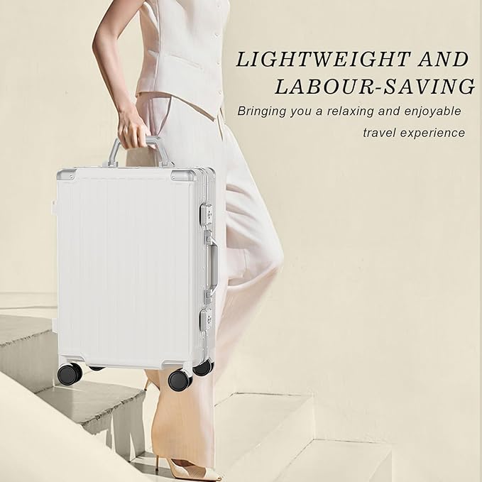 AnyZip Carry On Luggage PC+ABS Aluminum Frame Zipperless Luggage Hard Shell - Image 4