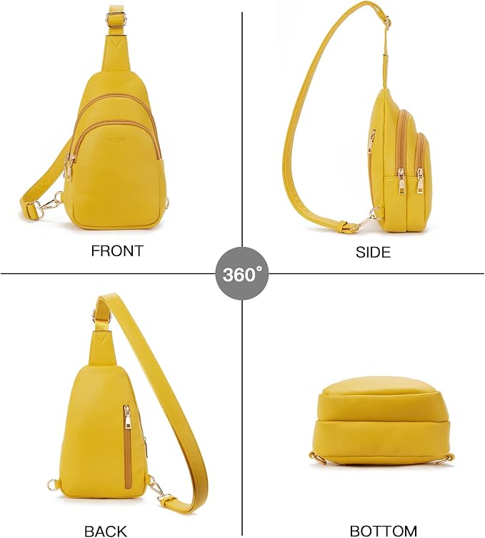 Telena Small Sling Bag for Women Leather Crossbody Fanny Packs Chest Bag for - Image 7