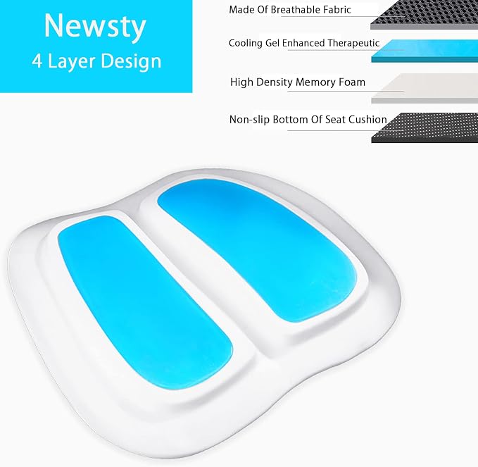 Gel Seat Cushion Orthopedic Lightweight Folding Seat Cushion - Image 3