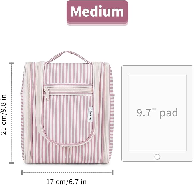 Narwey Small Striped Hanging Travel Toiletry Bag - Image 8