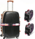 Adjustable Luggage Straps with Combination Lock – 2 Pack Bright Colors by SpiralScgv