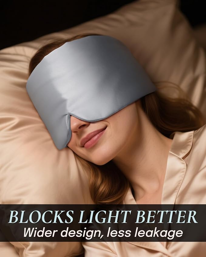 Zenssia Satin Sleep Mask for Women and Men, Lightweight Padded Eye Mask - Image 2