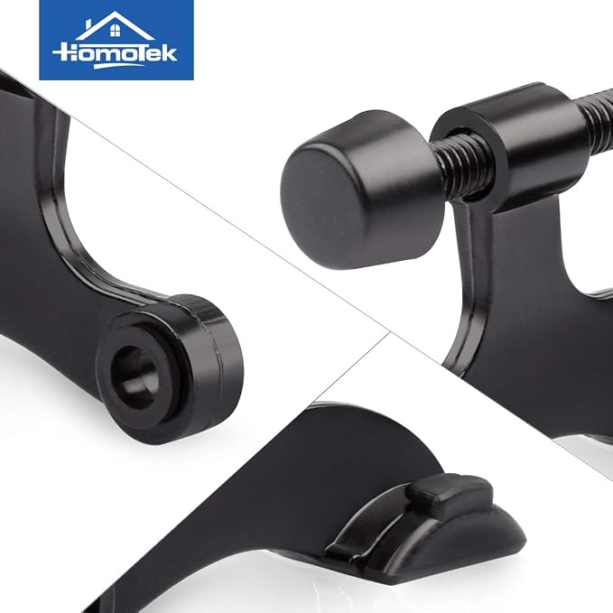 HOMOTEK 8 Pack Hinge Pin Black Door Stopper, Adjustable Deluxe Heavy Duty Door - Image 6