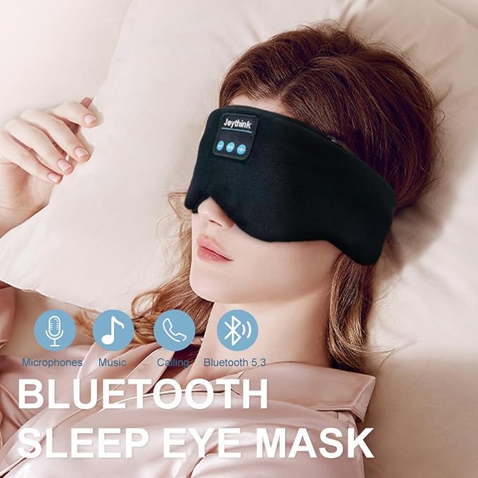 Joythink Sleep Mask Headphones Silk Wireless Bluetooth Headband Eye Mask - Image 5