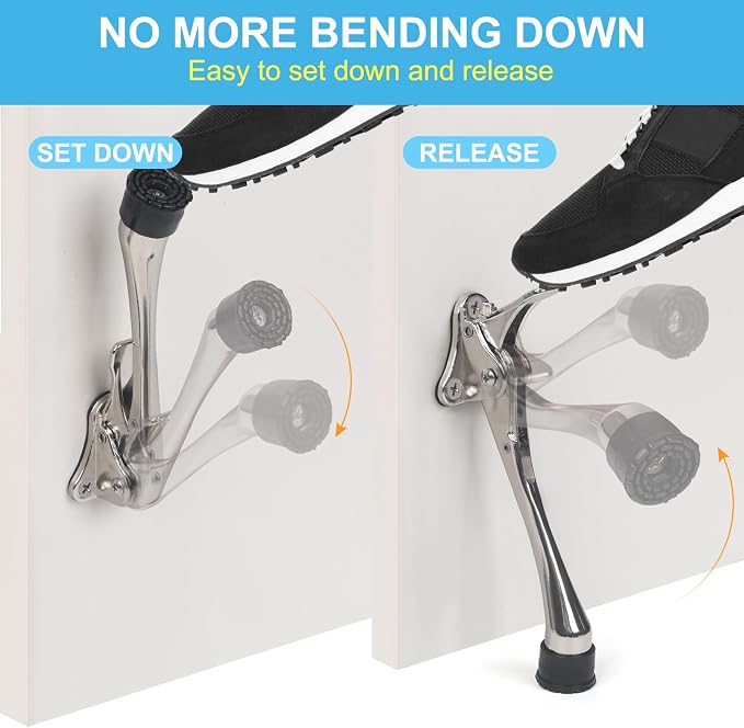 6 Inch Kick Down Door Stoppers for Bottom of Door, Heavy Duty Kickdown Door Stop - Image 3
