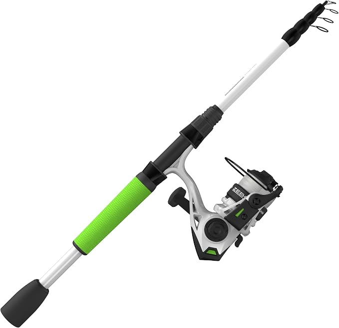 Zebco Roam Telescopic Fishing Rod and Spinning or Spincast Fishing Reel Combo by Zebco