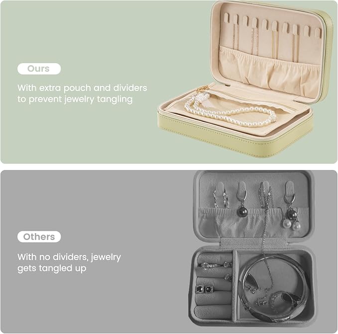 Lolalet Travel Jewelry Case for Women, Travel Jewelry Organizer Box - Image 4