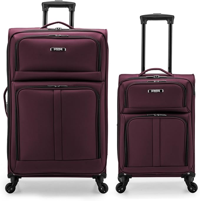 U.S. Traveler Anzio Softside Expandable Spinner Luggage, 2-Piece Set by USTraveler
