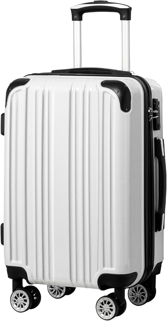 Coolife Luggage Expandable Suitcase PC+ABS Spinner 20in 24in 28in Carry by COOLIFE