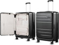 LUGGEX Checked Suitcase Top Opening, FLT Expandable Polycarbonate Hard Shell by LuggeXLUGGAGE