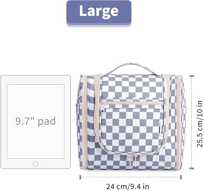 Narwey Checked Hanging Travel Toiletry Bag - Image 7