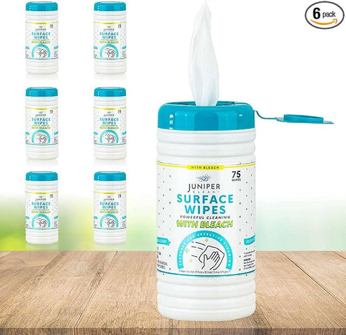 6 Pack Surface Cleaning Wipes by JuniperCLEAN