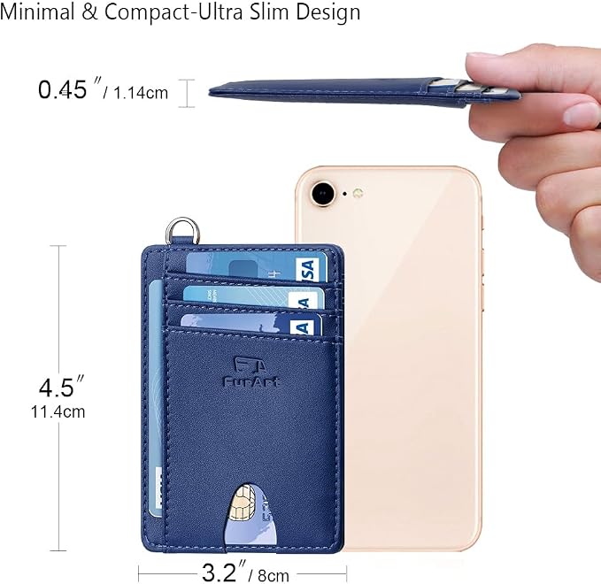 FurArt Slim Minimalist Wallet, Front Pocket Wallets, RFID Blocking, Credit Card - Image 7