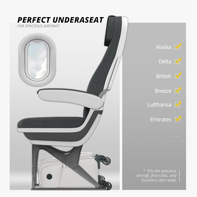 Verage Under Seat Luggage with Wheels, Softside Small Suitcase Spinner Carry On - Image 3