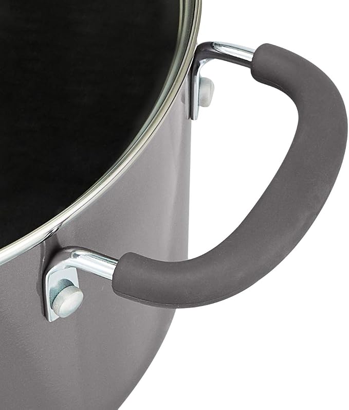 Amazon Basics Aluminum 12-Piece Cookware Set, Pans and Utensils - Image 6