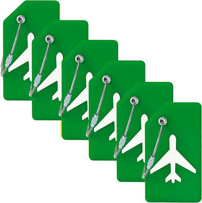6 Pack Silicone Luggage Tag for Suitcases by MODENGKONGJIAN