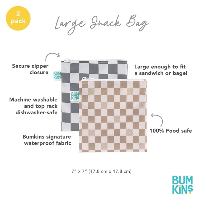 Bumkins Reusable Sandwich and Snack Bags, - Image 5