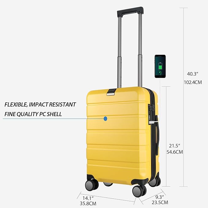 KROSER Hardside Expandable Carry On Luggage - Image 2