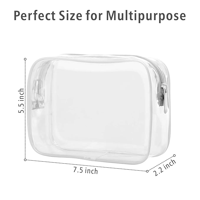 PACKISM TSA Approved Toiletry Bag, 3 Pack Clear Makeup Bag, Travel Makeup - Image 4