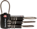 4 Pack TSA Approved Travel Combination Cable Luggage Locks by TravelMore