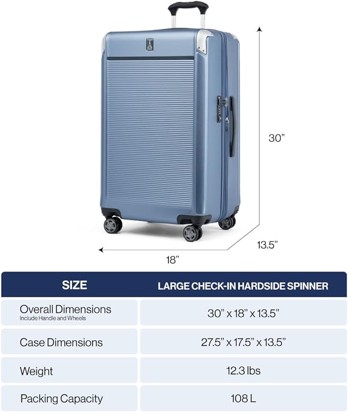 Travelpro Platinum Elite Hardside Expandable Checked Luggage, 8 Wheel Spinner - Image 6