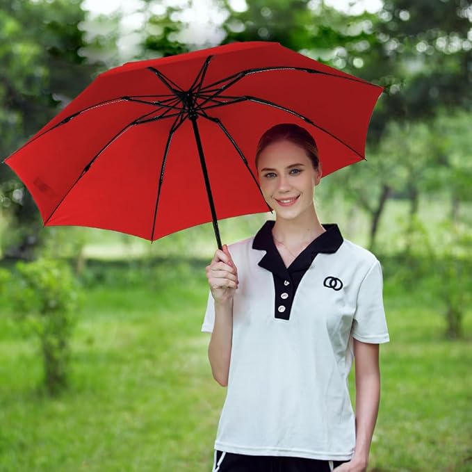 LANBRELLA Compact Reverse Folding Umbrella Auto Windproof Travel Umbrella - Image 2