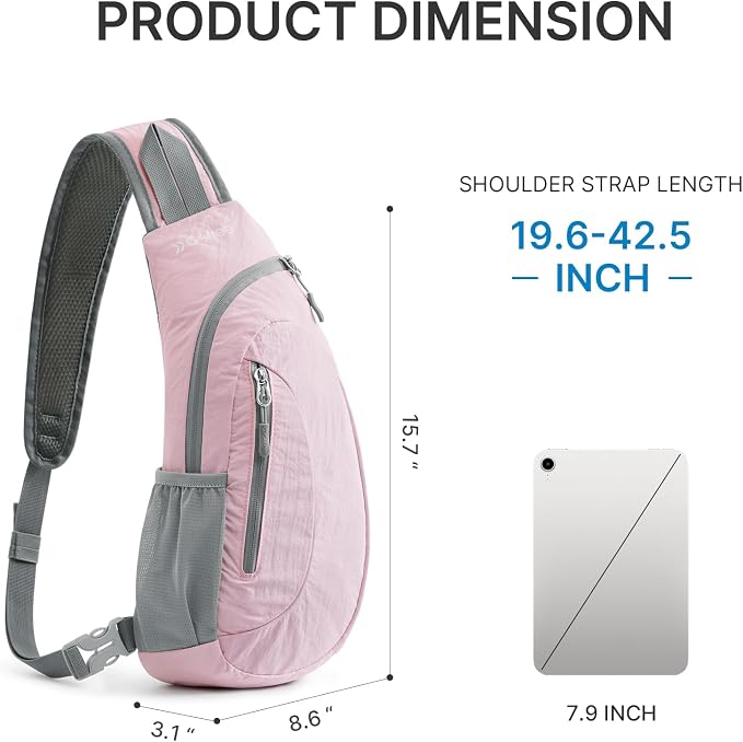G4Free Sling Bag for Men Women, Small Crossbody Backpack Lightweight Chest - Image 4